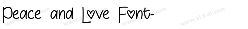 Peace and Love Font字体转换